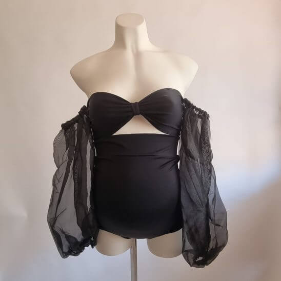 Conjunto "Nicole" - Braga, top y manguitos para sesión de fotos - Imagen 3