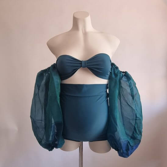 Conjunto "Nicole" - Braga, top y manguitos para sesión de fotos - Imagen 2