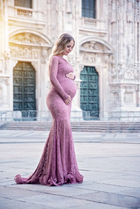 "Delfina" - Vestido de embarazada para sesión de fotos - Imagen 2